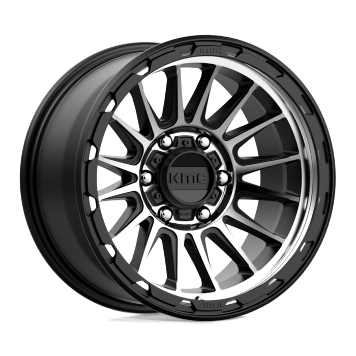 6X139.7 IMPACT KM542 17X9 6X5.5 S-BLK MACH -12MM